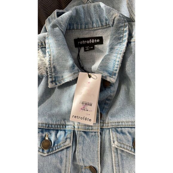 NWT Retrofete Cora Denim Jumpsuit XS - Picture 14 of 16